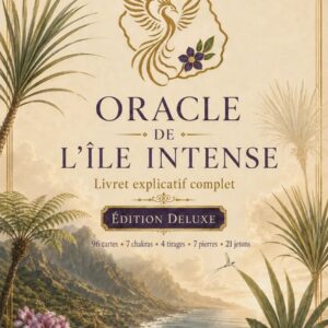 Couverture du livret explicatif Deluxe de l’Oracle de l’île intense – Run’Aissance